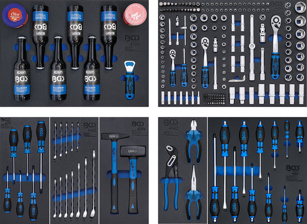 Servante d'atelier 7 tiroirs avec 227 outils