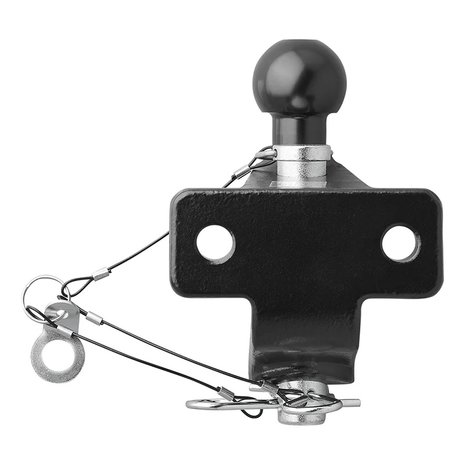 Boule d'attelage noire combinee double version D21/S350 homologuee type E