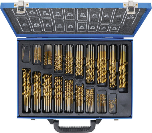 Ensemble de forage Twist de 170 pieces, HSS, titane rev tu