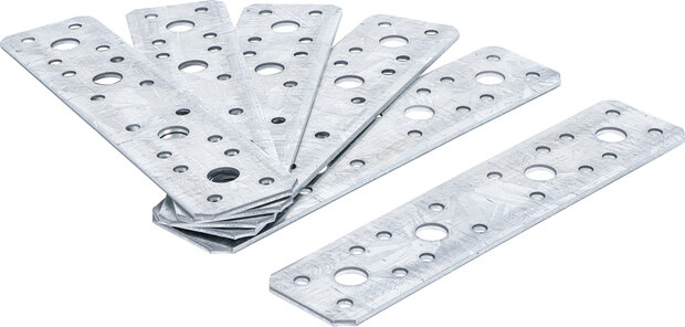 Assortiments de pattes de fixation plates 180 x 40 x 2 mm 6 pieces