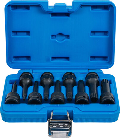 Ensemble de prise de bits impact de 9 pieces, Spline, M4-16, 1/2