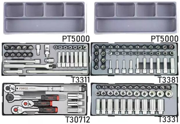 Chariot a outils jumbo noir 437 pieces avec 8 tiroirs