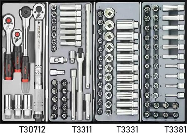 Chariot a outils noir a 8 tiroirs avec 376 outils