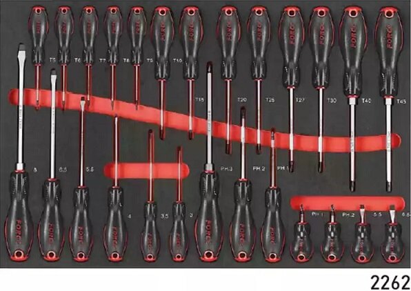 Chariot a outils noir a 8 tiroirs avec 326 outils (EVA)