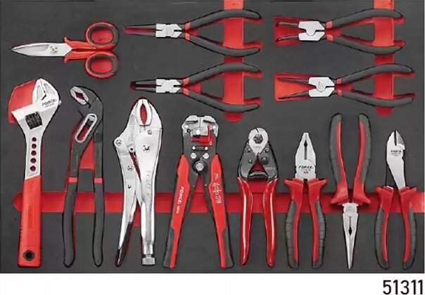 Chariot a outils noir a 8 tiroirs avec 326 outils (EVA)