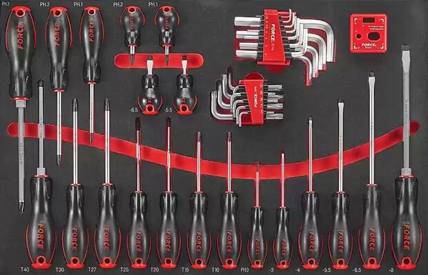 Chariot a outils noir a 8 tiroirs avec 308 outils (EVA)