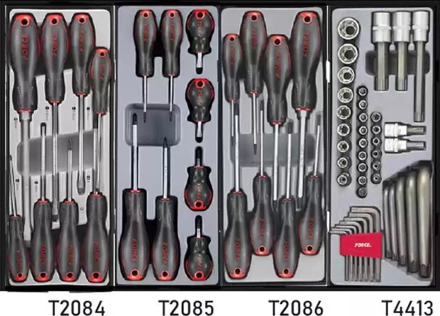 Chariot a outils rouge a 8 tiroirs avec 286 outils