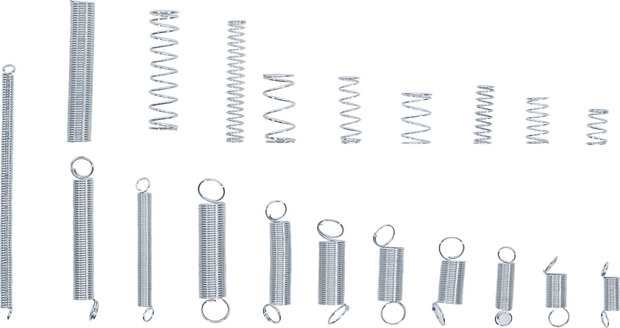 Assortiment de ressorts ressorts de traction + pression 200 pieces