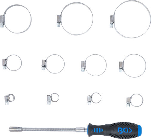 Assortiment de colliers inoxydable sur tableau 111 pieces