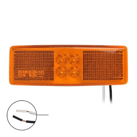 Feu de position lateral 12/24V orange 110x40mm LED