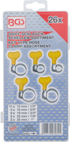 Assortiment de colliers de serrage, 26 pcs.