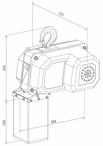 Palan electrique a chaine 300kg 6 metres 230V