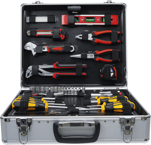 Jeu d’outils dans malette aluminium 129 pieces