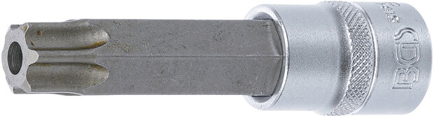Douille a embouts longueur 100 mm (1/2) profil T (pour Torx) avec percage T80