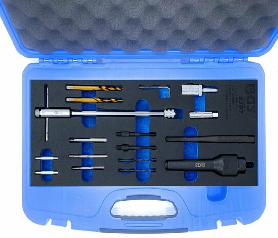 Kit de reparation de filets et de demontage de bougies de prechauffe M8 & M10 17 pieces