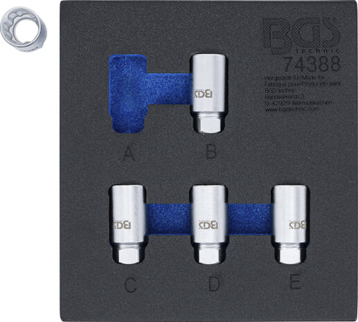 Insert de servante d'atelier 1/6 : Jeu d’outils pour ecrous antivol pour Tesla 5 pieces