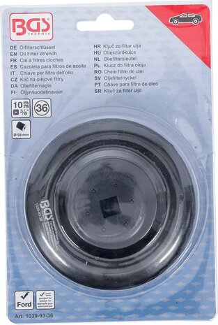 Cle a filtres cloches 36 pans 93 mm pour Ford Motorkraft