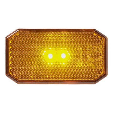 Feu de gabarit lateral 12/24V orange 80 x 44 mm LED