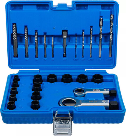 Douille a profil spirale / jeu d'extracteur de vis et de casse-ecrous 26 pcs
