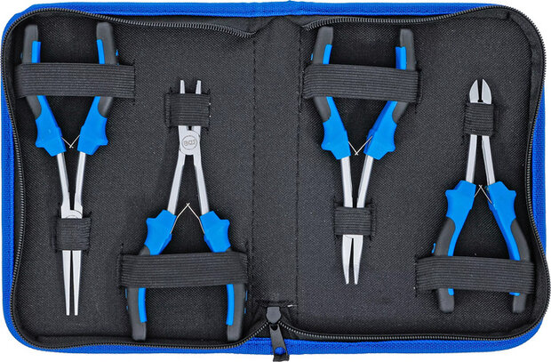 Jeu de pinces pour electronique extralongues 4 pcs