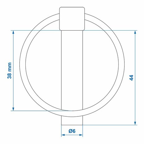 Goupille de securite 6mm avec anneau