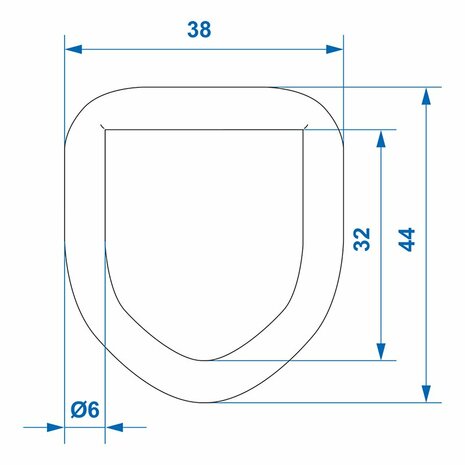 Anneau en D 6mm x10 pieces