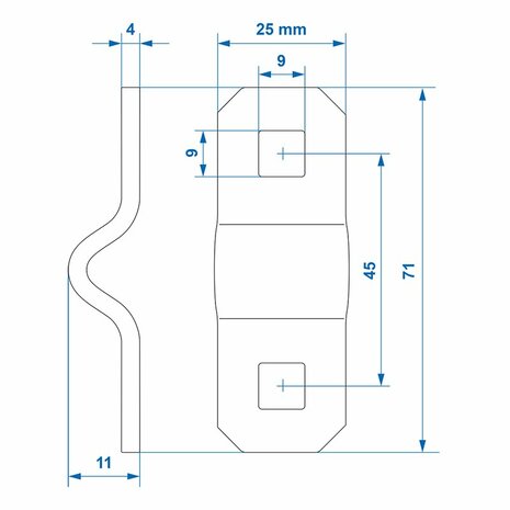 Support de montage pour anneau en D 6 mm x10 pieces