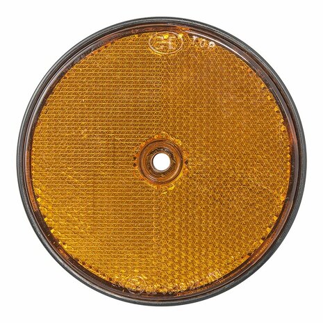 Reflecteur orange 80mm montage a vis