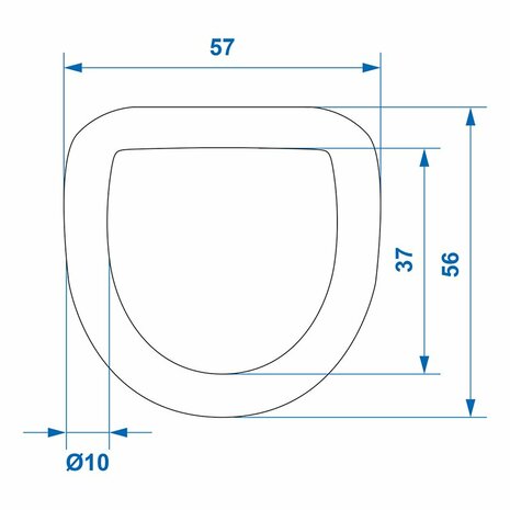 Anneau en D 10 mm x10 pieces