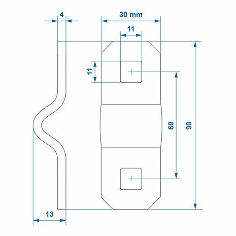 Support de montage pour anneau en D 10 mm x10 pieces