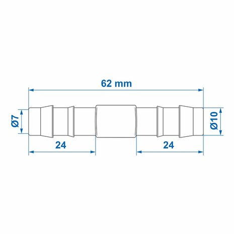 Passe-fil droit 10 mm par piece