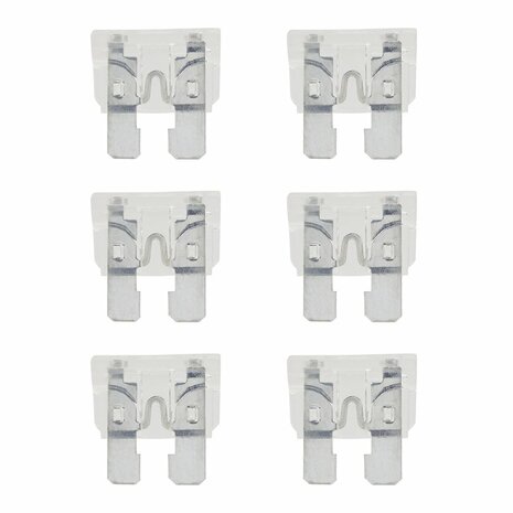 Fusibles standard 25A neutre 6 pcs en blister