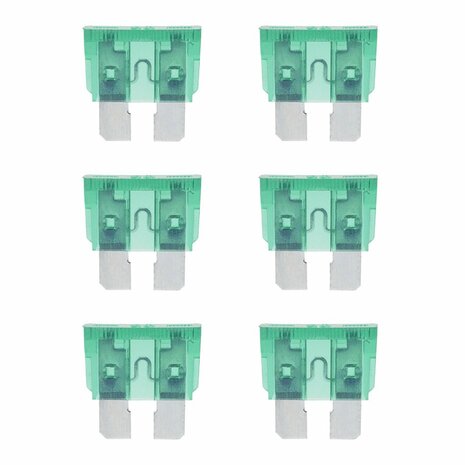 Fusibles standard 30A vert 6 pcs en blister