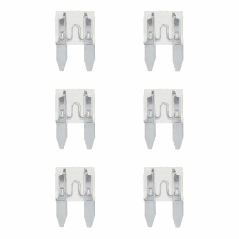 Fusibles a lame mini 25A neutre 6 pcs en blister