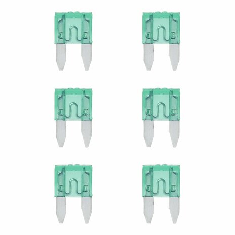 Fusibles a lame mini 30A vert 6 pcs en blister