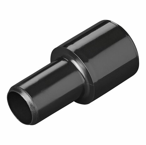 Piece de transition pour tuyau d'evacuation dia 28 mm a dia 19 mm PE noir