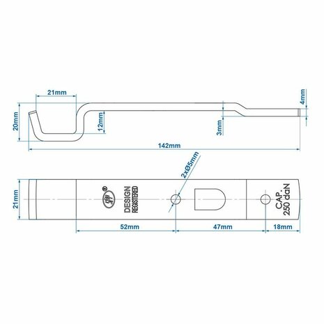 Contre-piece pour tendeur SPP Z-05A