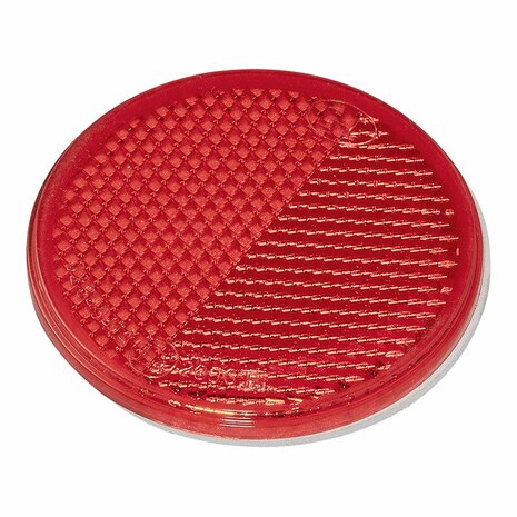 Reflecteur rouge 60mm autocollant 2 pieces sous blister