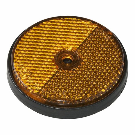 Reflecteur orange 60mm montage a vis 2 pieces en blister