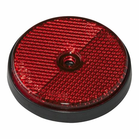 Reflecteur rouge 60mm montage a vis 2 pieces en blister