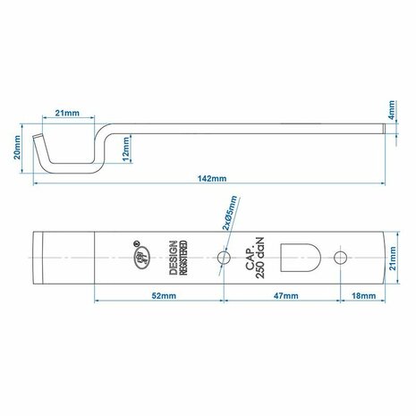 Contre-piece pour dispositif de tension SPP Z- 05