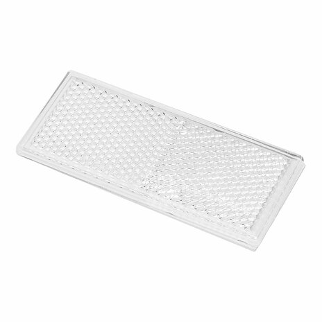 Reflecteur blanc 82x36mm autocollant 2 pieces sous blister