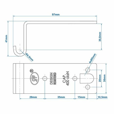Contre-piece pour tendeur SPP Z-07