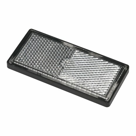 Reflecteur blanc 85x39mm autocollant avec plaque de base 2pcs sous blister