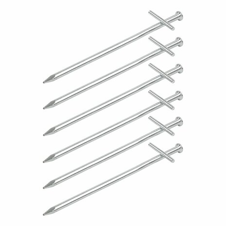 Goupille de roche 17cm metal avec goupille soudee 6 pieces dans polybag