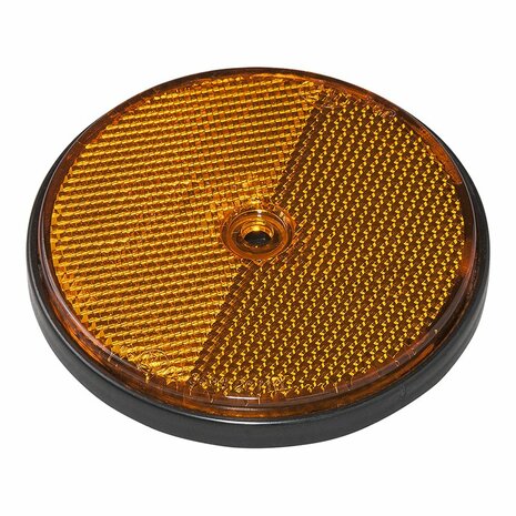 Reflecteur orange 80mm fixation par vis 2 pcs sous blister