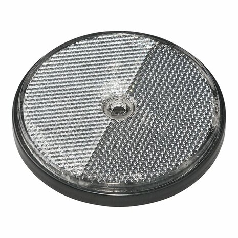 Reflecteur blanc 80mm fixation par vis 2 pcs sous blister