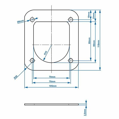 Plaque de montage SPP PW- 01
