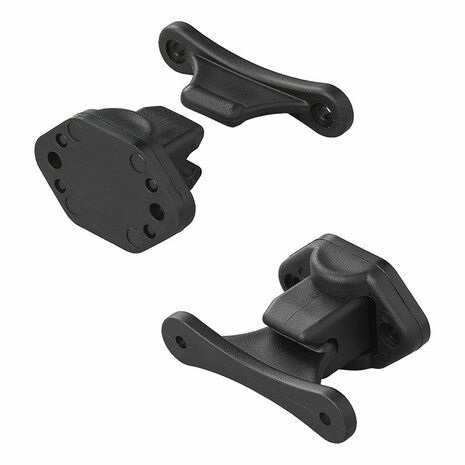 Loquet de porte a charniere noir 2 pieces