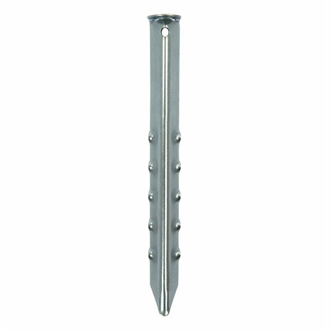 Piquet de tente 30cm metal strie